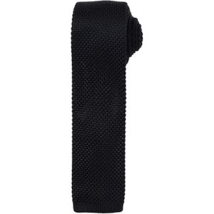 Premier Unisex gebreide stropdas voor volwassenen (Zwart)