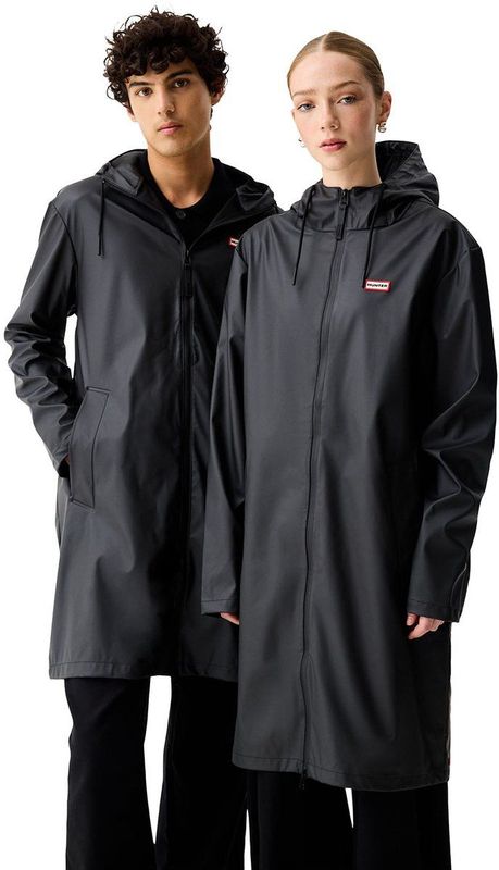 Hunterunisex. ARU0002242 Regenjas Andrea Pu zwart (S), Casual, Siliconen, Ondoordringbaar