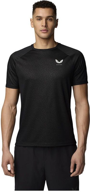 Castore - Short Sleeve T-Shirt - Zwart - Aertek-technologie
