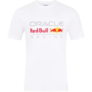 Red Bull Racing - T-shirt - Wit - Max Verstappen - Large Front Logo