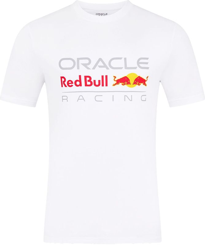 Red Bull Racing - T-shirt - Wit - Max Verstappen - Large Front Logo
