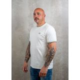 Fred Perry - Fp T-Shirt - Streetwear - Kleur: Light Ecru / Olive Mint - 100% Katoen