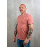 Fred Perry - M1588 - T-shirt - Roze - Katoen, Modern-fit, Korte Mouw