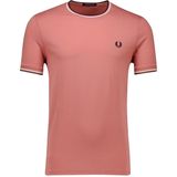 Fred Perry - M1588 - T-shirt - Roze - Katoen, Modern-fit, Korte Mouw
