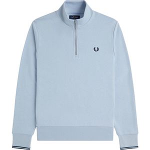 Fred Perry - Sweatshirt - Zwart - Katoen - Halve Rits
