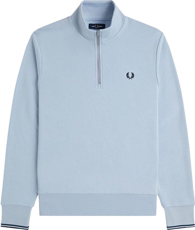 Fred Perry - Sweatshirt - Zwart - Katoen - Halve Rits