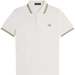 Fred Perry - M12 - T-shirt - Crème - Katoen - Aansluitend Ontwerp