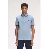 Fred Perry - Fp Twin Tipped Shirt - Poloshirt - Licht gerookt / Petrolblauw / Marineblauw - 100% Katoen