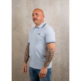 Fred Perry - Fp Twin Tipped Shirt - Poloshirt - Licht gerookt / Petrolblauw / Marineblauw - 100% Katoen