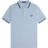 Fred Perry - Fp Twin Tipped Shirt - Poloshirt - Licht gerookt / Petrolblauw / Marineblauw - 100% Katoen