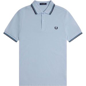 Fred Perry - Fp Twin Tipped Shirt - Poloshirt - Licht gerookt / Petrolblauw / Marineblauw - 100% Katoen