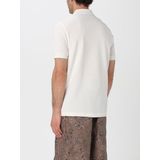 Classic Cotton Pique Polo Shirt with Short Sleeves and Laurel Wreath