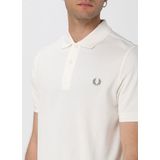 Classic Cotton Pique Polo Shirt with Short Sleeves and Laurel Wreath