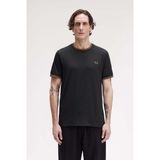 Fred Perry - Twin Tipped Ringer T-Shirt - Zwart - Heren
