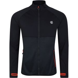 Dare2b - Substratum II - Midlayer - Zwart - 95% Polyester, 5% Elastaan, Antibacterieel, Sneldrogend