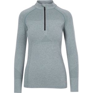 Trespass - Pelina - Longsleeve Top - Zwart - Gebreid - Halve Rits