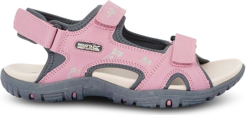 Regatta - Haris - Sandalen - Zwart - Synthetisch Leer - Verstelbare Bandjes