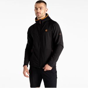 Assimilate - Heren Hooded Zipperjack - Fleece - Zwart - Stretch