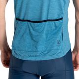 Sportshirt - Blauw - 92% Polyester 8% Elastaan - Slimfit met Rits