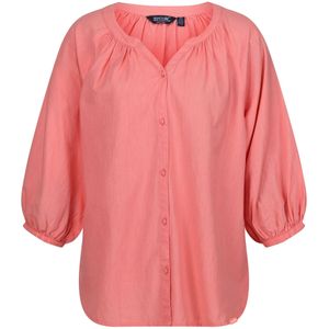 Regatta - Eenvoudig Shirt - Blauw - Katoen/Linnen - Ademend