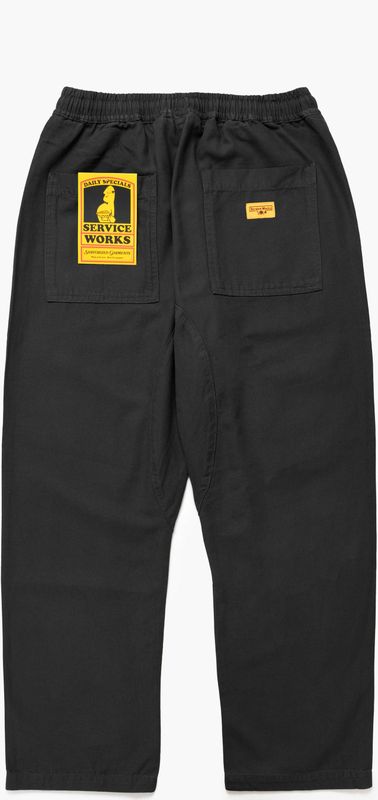 Service Works - Classic Chef Pants Black - Capri Broeken - Zwart