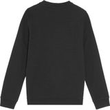 Lyle & Scott jongens sweatshirt met reliëf en adelaar, ronde hals - zwart