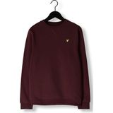 Lyle & Scott - Brush Back Crew Neck Sweatshirt - Bordeaux - Sweater
