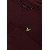 Lyle & Scott - Brush Back Crew Neck Sweatshirt - Bordeaux - Sweater