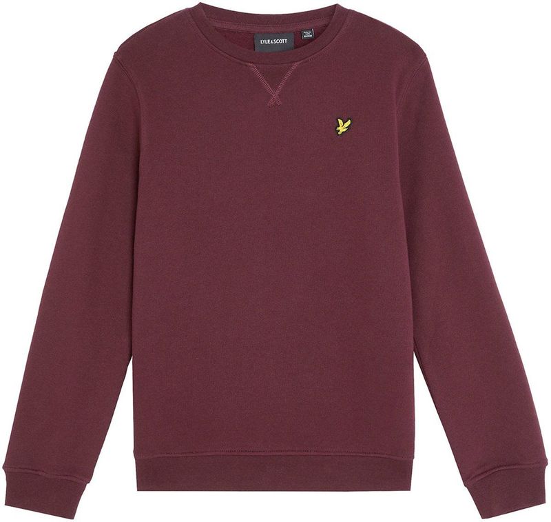 Lyle & Scott - Brush Back Crew Neck Sweatshirt - Bordeaux - Sweater
