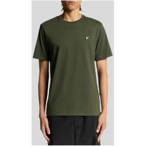 Lyle and Scott - T-shirt - Olijfgroen - Modern-fit - Biologisch Katoen