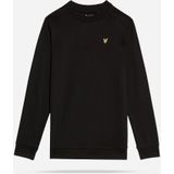 Lyle & Scott jongens Brushback fleece sweatshirt met ronde hals - zwart