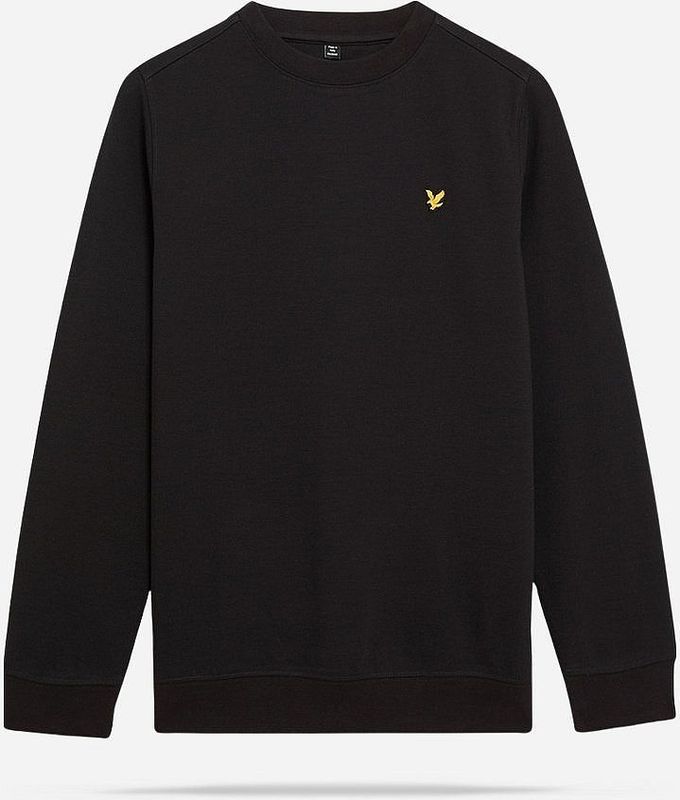 Lyle & Scott jongens Brushback fleece sweatshirt met ronde hals - zwart