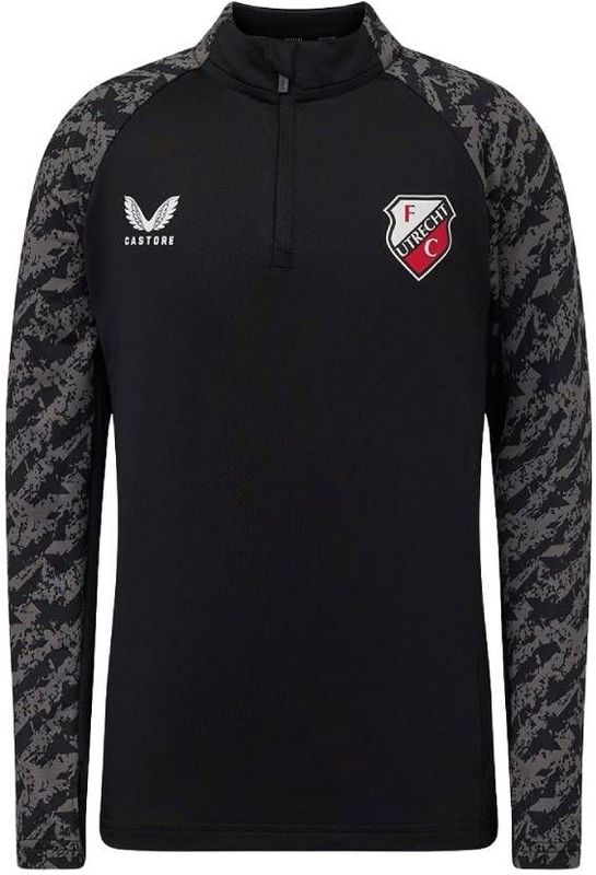 Castore - FC Utrecht Trainingstrui 1/4-Zip - Zwart - Kids