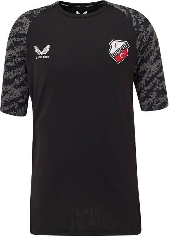Castore - FC Utrecht - Trainingsshirt - Zwart Grijs - 2025-2026 Kids