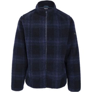 Trespass - Geruite Sweater - Groen - 100% Polyester - Hoog-Neck