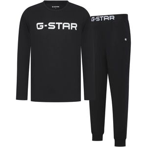 G-Star RAW - Pyjama - Zwart - STONE - Long Sleeve T-shirt & Cuffed Pants Sleep Set - 2-delig