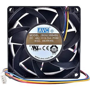 2B09238B48U 48V 0.70A 9238 92x92x38mm 4-wire PWM server inverter cooling fan