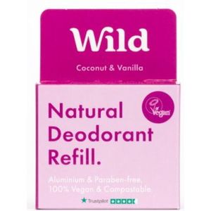 Wild Deodorant Navulverpakking Natural Coconut & Vanilla 40 gr