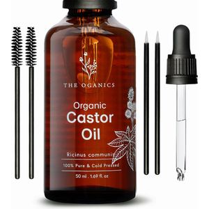 The Oganics - Castorolie - 50 ml - 100% Puur en Biologisch - Voor Wimper- en Wenkbrauwgroei