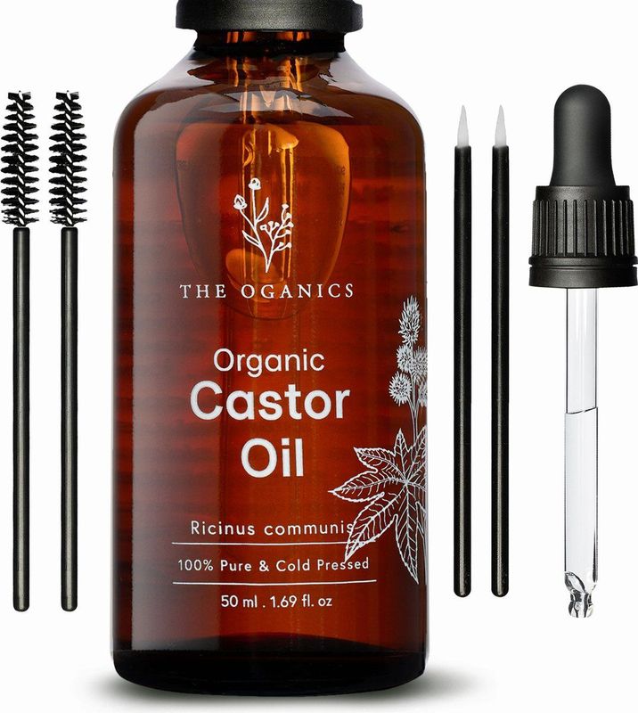 The Oganics - Castorolie - 50 ml - 100% Puur en Biologisch - Voor Wimper- en Wenkbrauwgroei