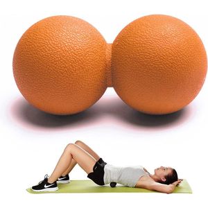 MJ Sports Premium Peanut Ball - Massage Bal - Triggerpoints - Fitness - 12 cm - Oranje