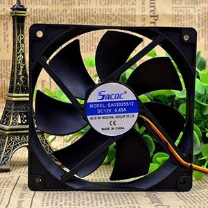 Original Sacoc SA12025S12 12025 DC12V 0.45A 12CM chassis cooling fan