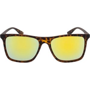 Icon Eyewear Zonnebril BLITZ - Mat tortoise montuur- Goud spiegelende glazen