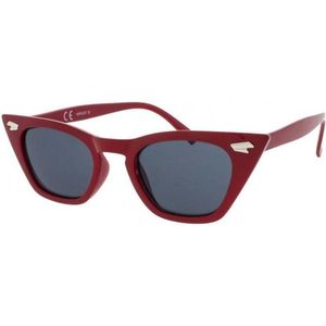 Icon Eyewear Zonnebril GRACE - Rood montuur - Grijze glazen