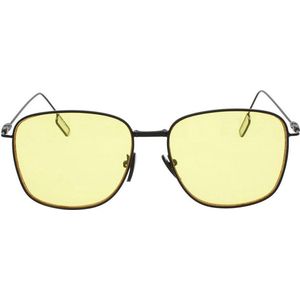 Icon Eyewear Zonnebril SPHINX - Mat Zwart montuur - Gele glazen