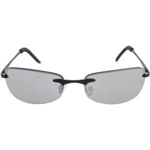 Icon Eyewear Zonnebril CLIENT - Mat zwart montuur - Zilver spiegelende glazen