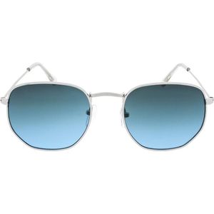 Icon Eyewear Zonnebril AUGUST - Zilverkleurig montuur - Groen / blauwe glazen