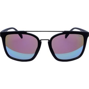 ICON Sport Zonnebril SPADER - Zwart montuur met rubber finish - Blauw spiegelende glazen - GEPOLARISEERD