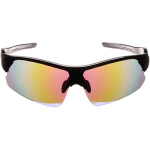 Icon Eyewear Zonnebril BLADE - Zwart montuur - Gekleurde spiegelende  glazen