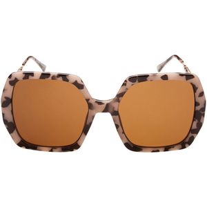 Icon Eyewear Zonnebril DEBORAH - Licht Tortoise montuur - Bruine glazen